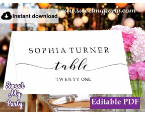 Modern Calligraphy Escort Cards template,Calligraphy Place Cards template, (47)